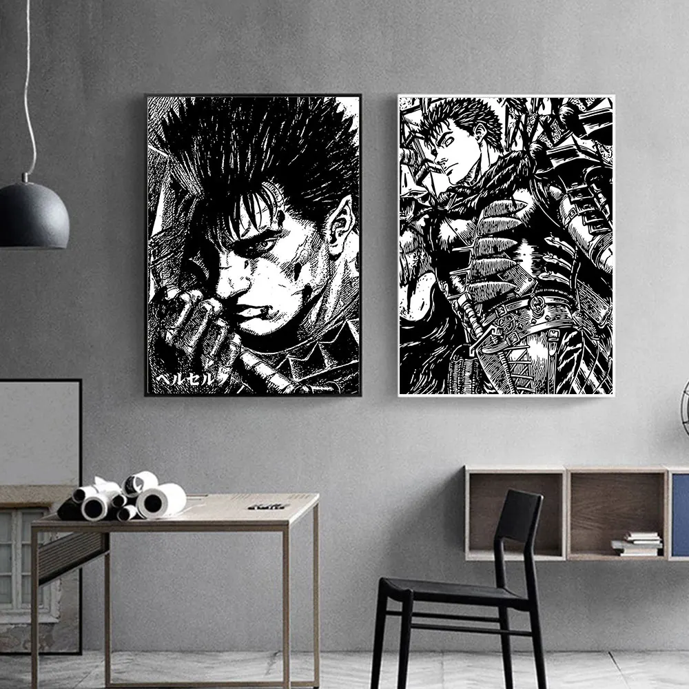 GB Eye Ltd, Berserk, Guts, Photographie Encadree 30x40 Cm
