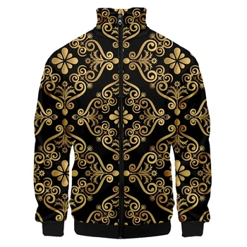 New Luxury Golden Pattern menwomen's Jacket Bomber giacca da uomo tasche da donna Zipper manica lunga cappotto Top Spring Clothes giacche 1