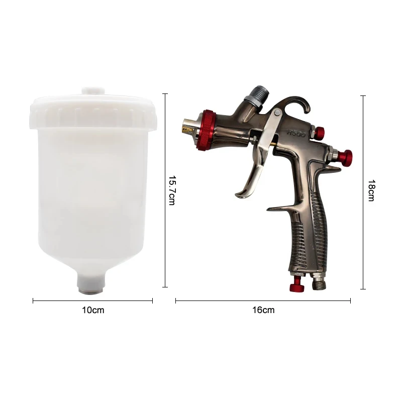 R500 Spray Gun LVLP Gravity Feed Car Painting Gun 1.3mm nozzle 600cc Paint Spray Gun home car truck spray gun 3