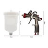 R500 Spray Gun LVLP Gravity Feed Car Painting Gun 1.3mm nozzle 600cc Paint Spray Gun home car truck spray gun 3