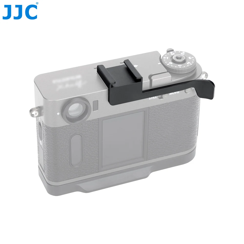 JJC Aluminiumlegierung Kamera Blitzschuh Daumen hoch Griff für Fujifilm X Half X-HF1 Zubehör Daumenauflage Kamera Griffhalter – Detail 5