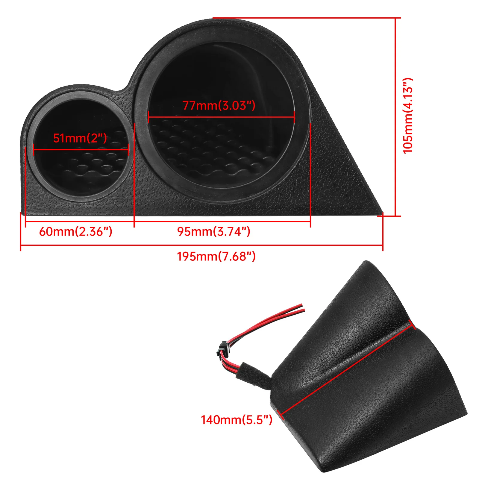 3,5 zoll Auto audio Horn Halter Halterung Mitteltöner Lautsprecher Basis 3-Wege Frequenz invertiert Form Halterung Für Auto DVD/CD-Player Stehen – Detail 3