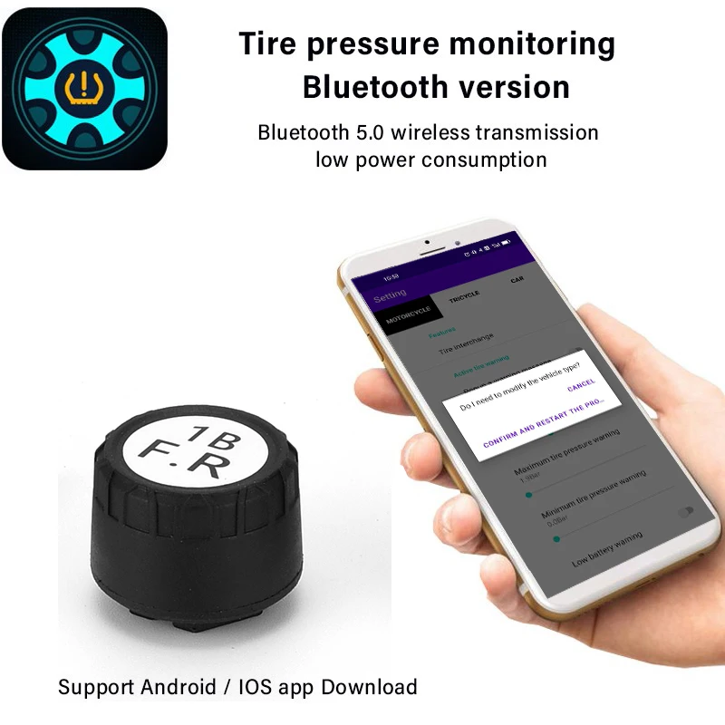  TPMS ȵ̵ IOS  5.0 8.0  ڵ LED ÷ ܺ  Ÿ̾ з ͸ ý 