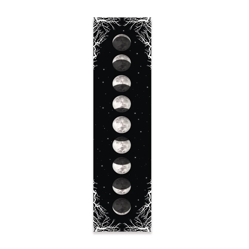 Moon Phase Tapestry Black and White starry sky Wall Hanging Moon Throw Blanket Home Decor Wall Hanging Bohemian Cloth Mural tapestry decorations