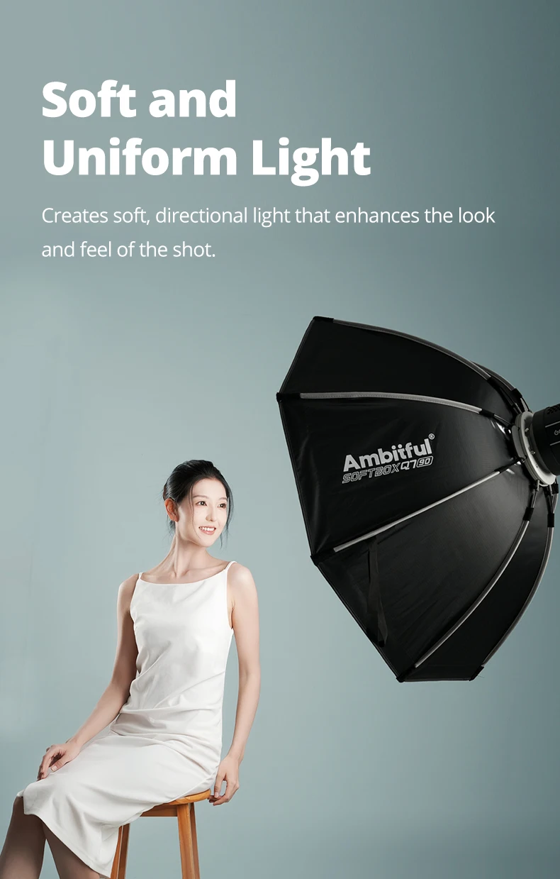 55cm 65cm 90cm 30x120cm Q7 Series Quick Release Octagon/Rectangle Softbox Bowens