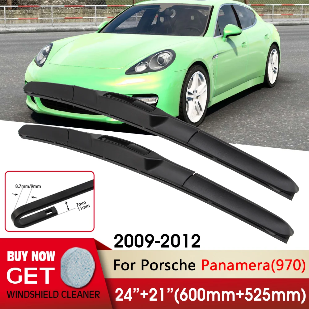 Spazzole Tergicristallo Anteriore 24 "+ 21" Per Porsche Panamera(970) 2009-2012 Fit U Gancio Braccio Parabrezza Parabrezza Finestra Anteriore