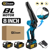 8 Inch Brushless Electric Saw With Oil Can Woodworking Handheld Pruning Chainsaw Garden Cutting Tool For Makita 18V Battery 1