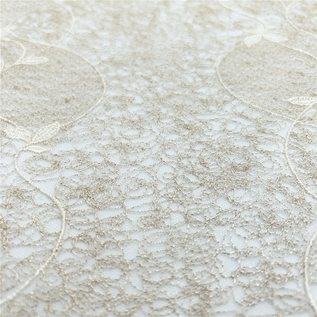 3y/Lot Width 9 3/4 inch 25cm Beige Shimmer No-elastic Embroidery Lace Trim Wedding Sewing Craft DIY Apparel Fabric Accessory 5
