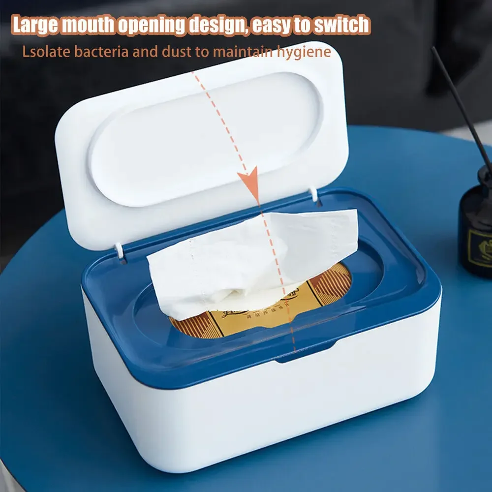 1Pcs Dustproof Wet Tissue Box with Lid Baby Nappy Wet Tissue Storage Holder Dispenser for Home Car Office Paper Organizer wet wipe case,baby wipe case,wet wipes case,tissue dispenser,tissue box,wet wipes box