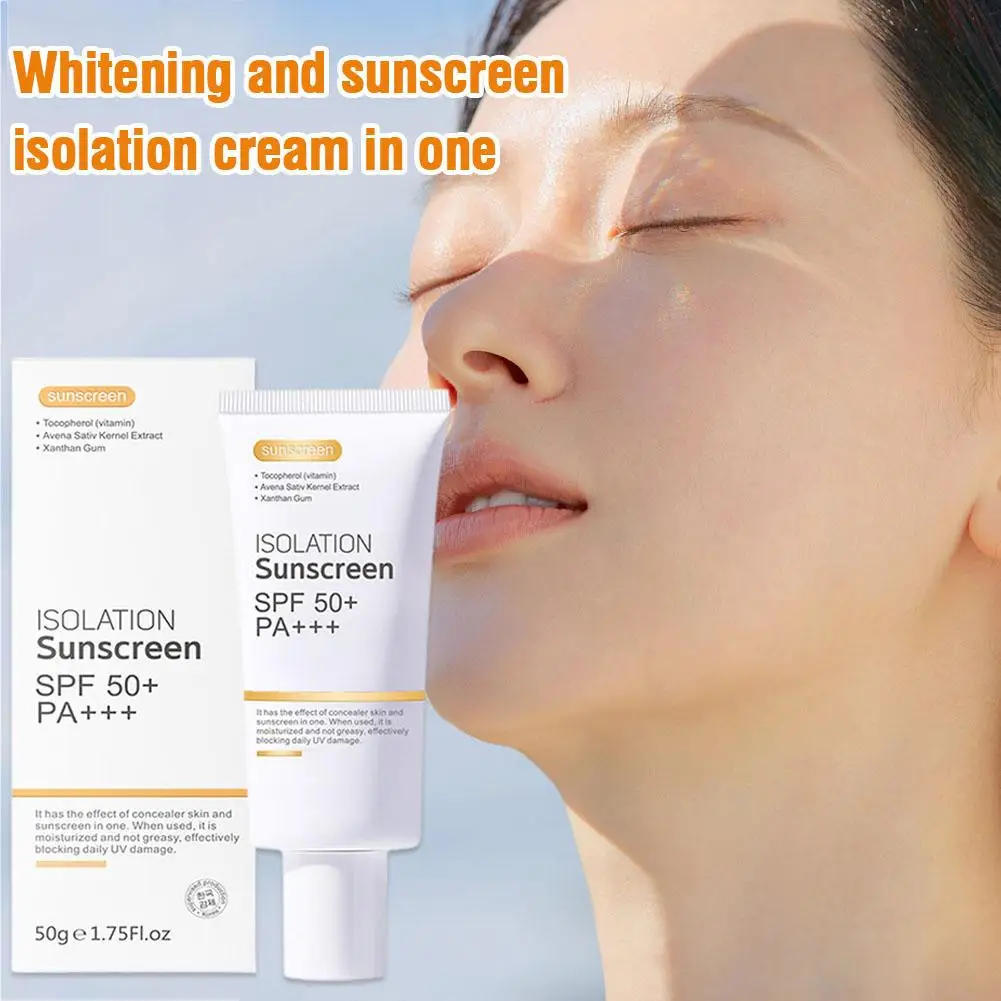 

Korean Water Fit Sunscreen SPF50+ PA4+ Lightweight Natural Isolation Milk, Skincare Sunblock Refreshing 50ml Moisturizing - C9C7