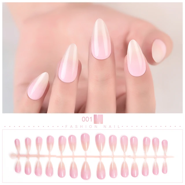 MISUD Almond Press on Nails Medium Stiletto Fake India | Ubuy