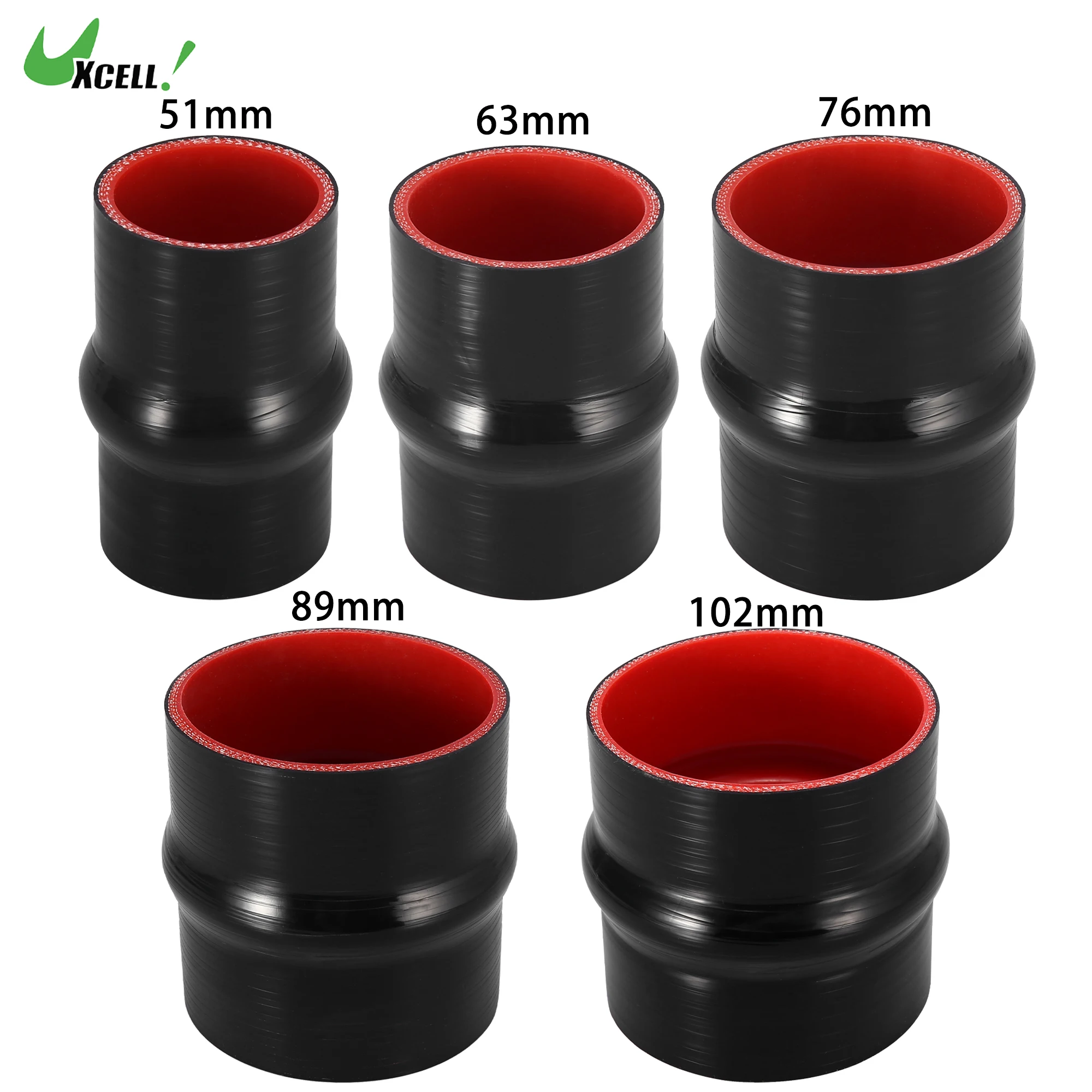 

UXCELL 51mm/63mm/76mm/89mm/102mm ID Straight Silicone Reducer Hose Silicone Hose Coupler Intercooler Tube 102mm Length