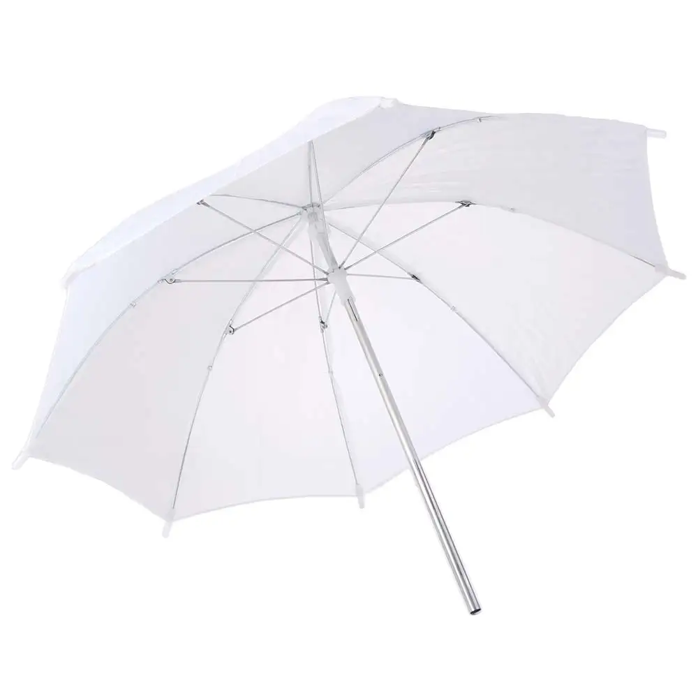 50cm/20인치 사진 촬영용 우산 금속 손잡이 화이트 소프트 라이팅 우산 디퓨저 간편 설치 조명 천