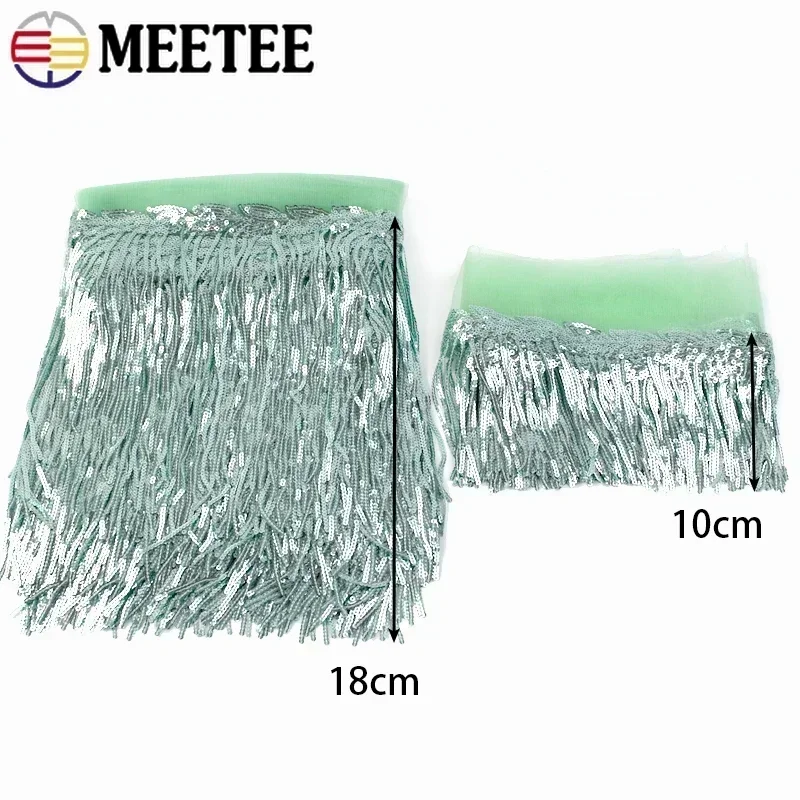 5/10 야드 10/18cm 스팽글 술 레이스 반짝이 프린지 리본 댄스 드레스 파티 스커트 장식 Tassels DIY 바느질 액세서리