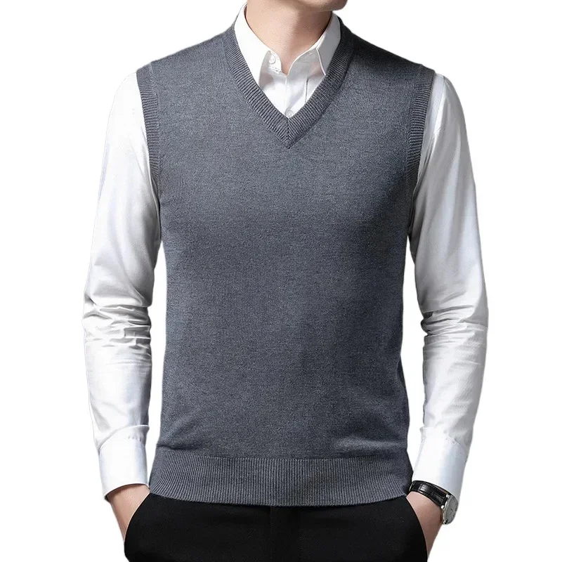 Men's Business Casual Outer Wear Warm Sleeveless Sweater Vest Men's Knitted Tops men sweater vests,mens knitted vest