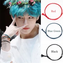 

KPOP Bangtan Boys Braided Bracelet Adjustment Bracelet 3 Colors Available Charm Bracelets JIMIN JIN SUGA V Fans Collection