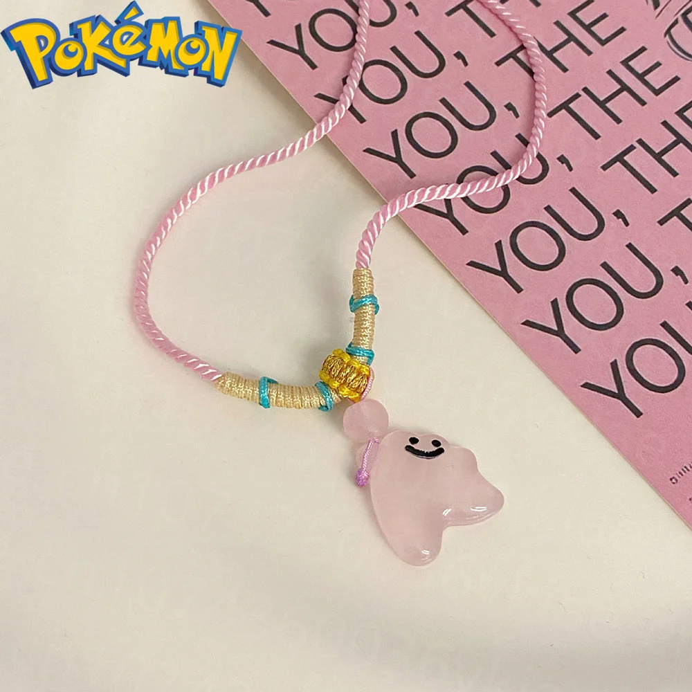 Pokemon Ditto Fashion Cute Pendant Necklace Anime Clavicle Chain