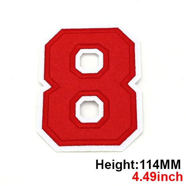 Large Black Embroidered Number Patch 114mm - Iron-On Applique for Clothing, Accessories, and Crafts