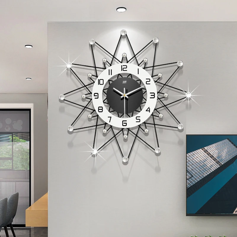 

Silent Digital Wall Clock Modern Design Mechanism Large Metal Wall Decor Minimalist Clock Art Horloge Living Home Room Decor