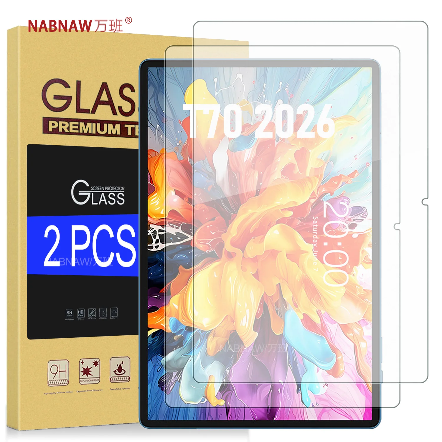 Enhanced Full HD Tempered Glass Screen Protector, Damage-Proof Film with Oil-Coating, Bubble-Free, 2-Pack
