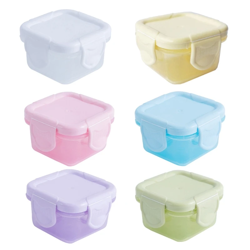 Set of 4 Baby Freezer 60ml Storage Containers & Containers 6 Colors W3JF