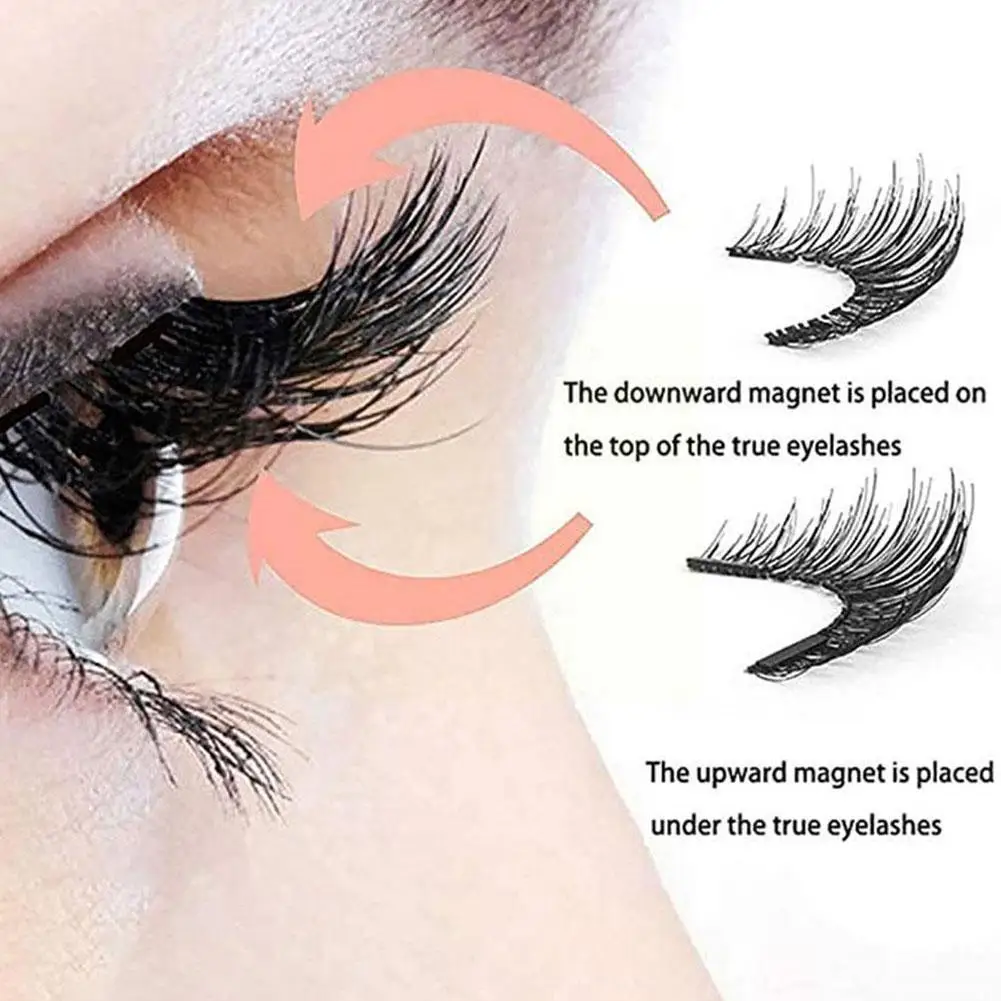 1 Pair 3D Magnetic False Eyelashes