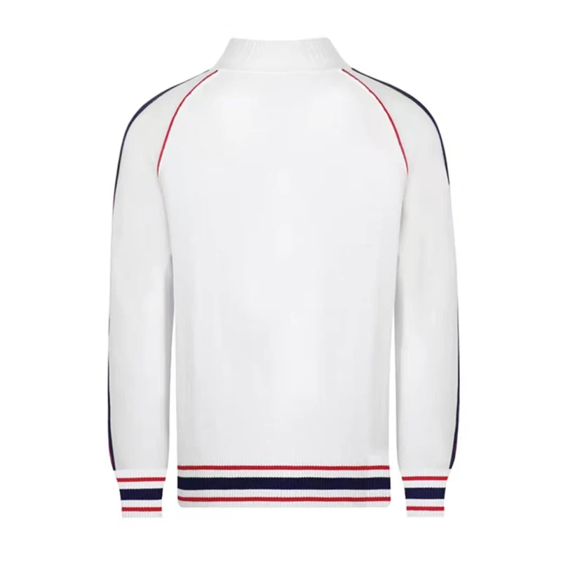 Spring New Product Golf Men's Outdoor Sports Jacket Comfortable Zipper cardigan Sweater Versatile Pullover White Knitted Top