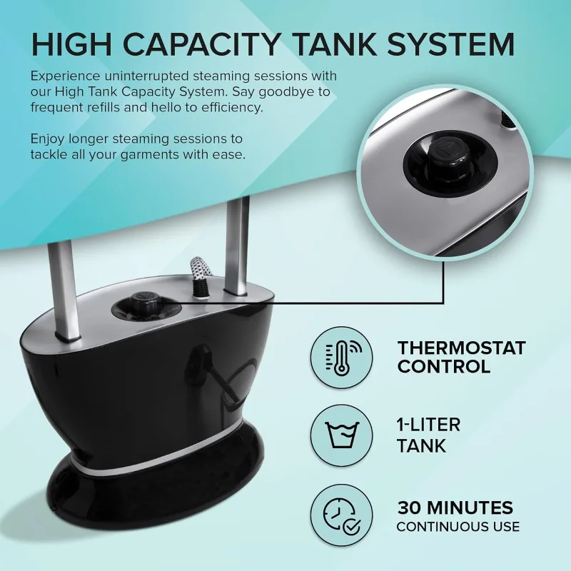 Steam & Go - All-in-One Garment Steamer and Iron, Pressurized Steamer For Clothes with Ironing Board and Clothing Hanger 4