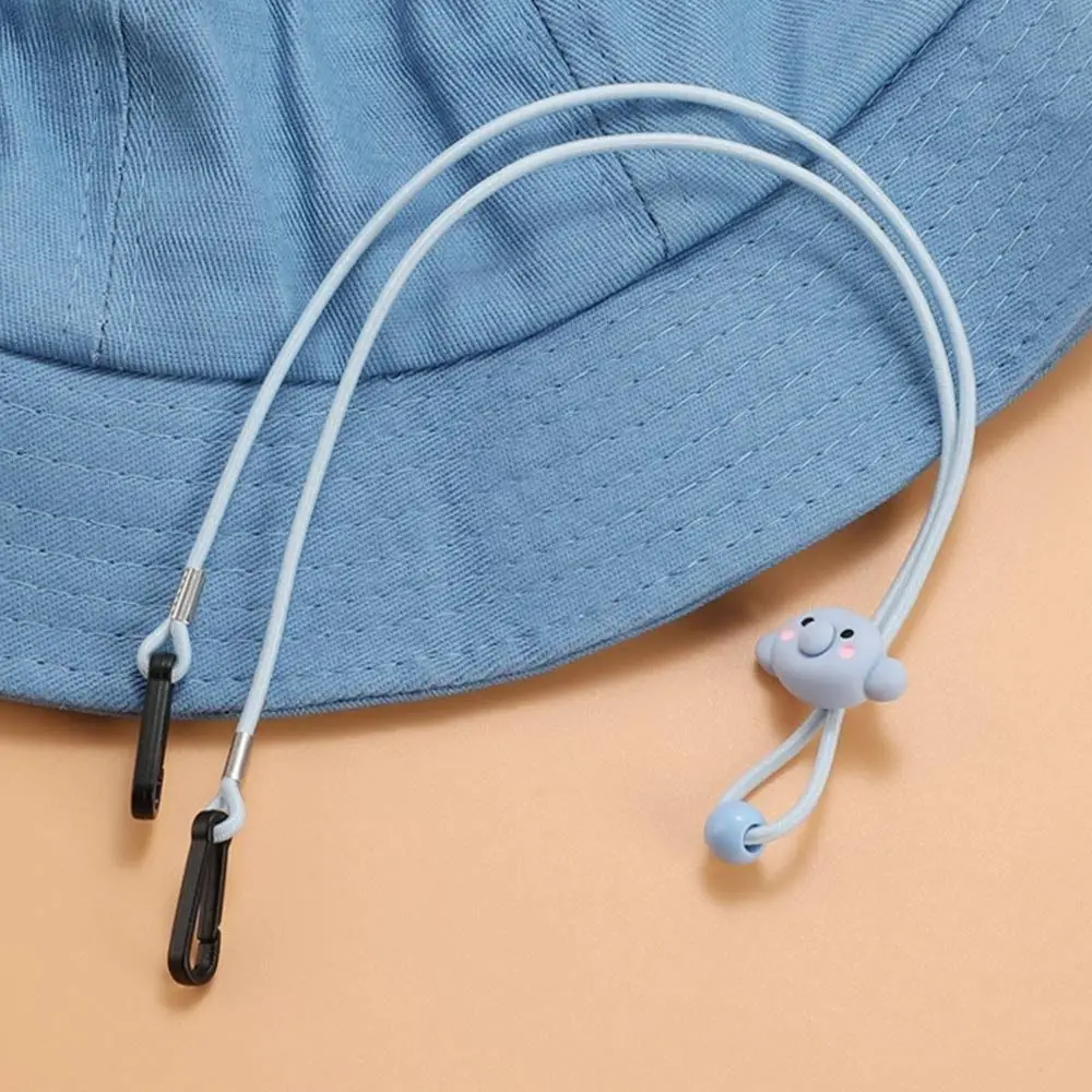 Anti-lost Hat Retainer Cartoon Elastic Hook Clips Hat Chin Cord Cute Replaceable Rope hat strap