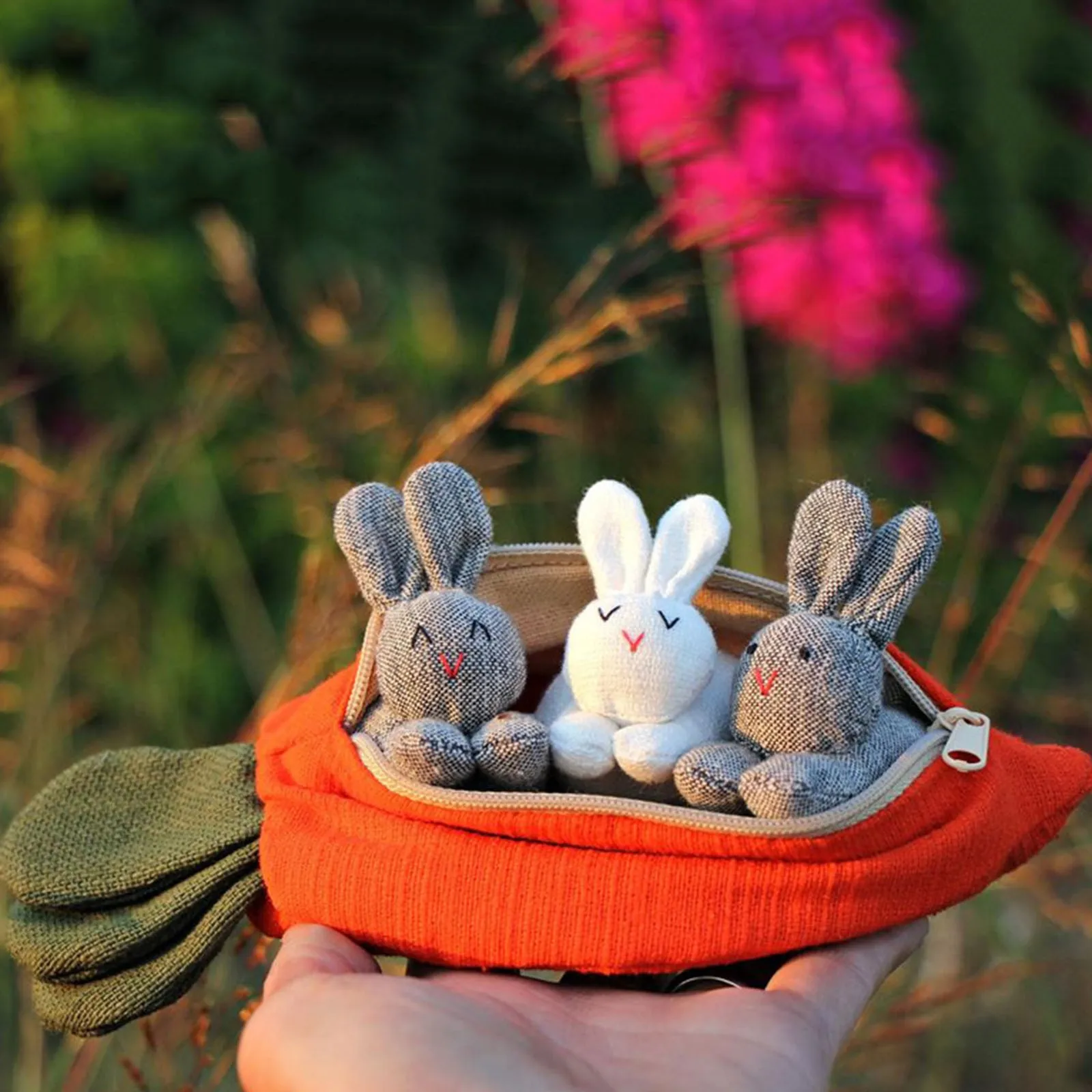 18cm Lapins à cache-cache dans une pochette carotte fraise Cadeau de lapin  de Pâques dézippez poupée jouet dans un sac à main - Cdiscount Jeux - Jouets