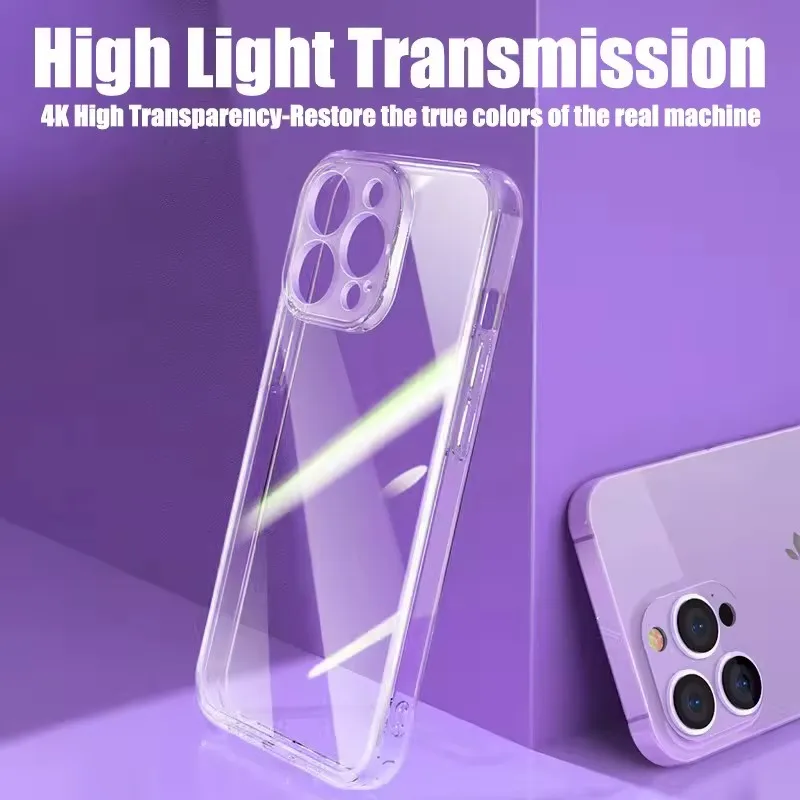 Soft Transparent Shockproof TPU Phone Case with Protective Bumper Cover