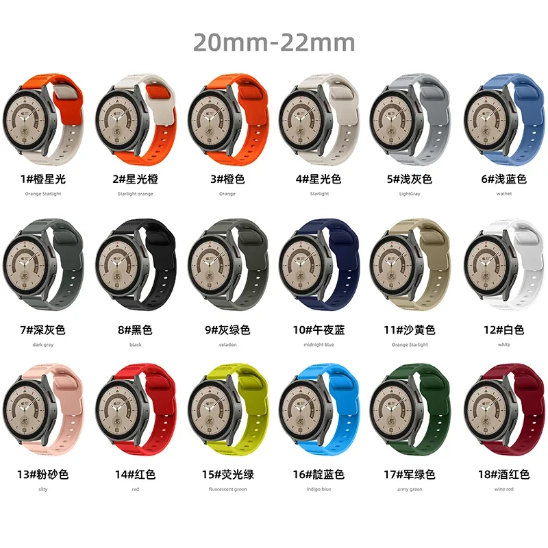 20mm 22mm watch strap For Samsung Galaxy watch 6 /watch 5 4 classic 44mm 40mm 46mm 42mm/active 2 /gear S3 /huawei watch GT 2 3 4
