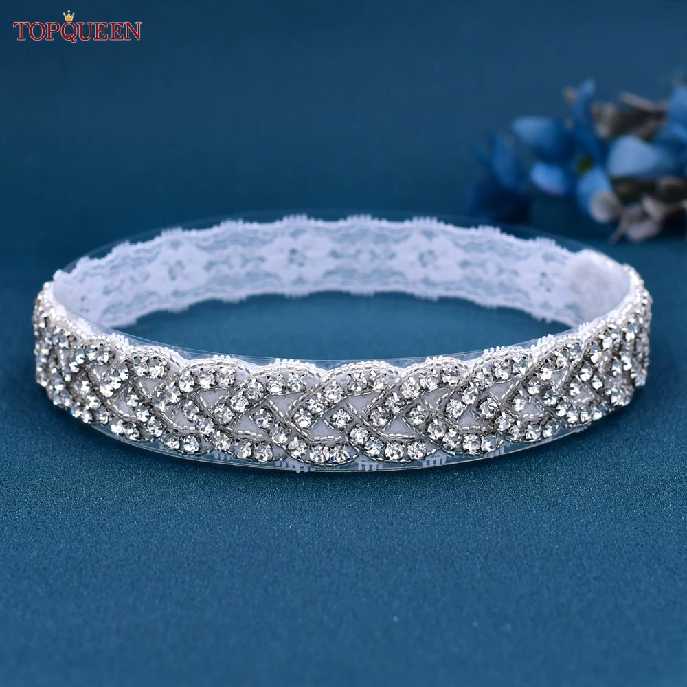 

TOPQUEEN THS216-D Sexy Wedding Bride Thigh Garter Elastic Bridal White Lace Leg Ring Luxury Decoration Belt Home Women Ladies