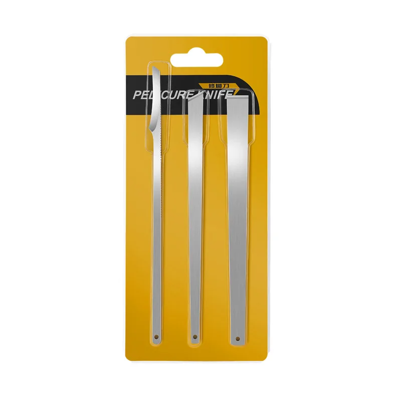 

3 pcs/set Pedicure Knife Set Three Knife Nail Groove Inlaid Nail Ash Thick Nail Peeling Pedicure Tool Set