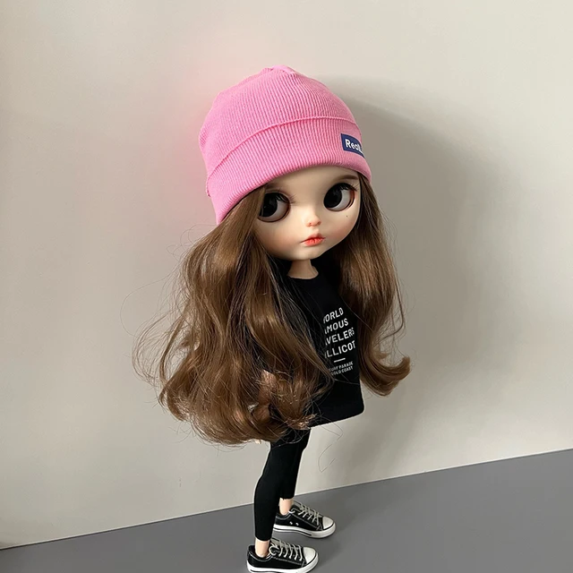Dlbell-blythe Blythe Blyes人形,ミニニット帽,蛍光帽子,キュートで 