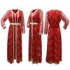 Moroccan Caftan 2 Pieces Set Muslim Dubai Abaya Kaftan for Wedding Women Sequins Long Dress Kebaya Islam Jalabiya Femme Robe Set