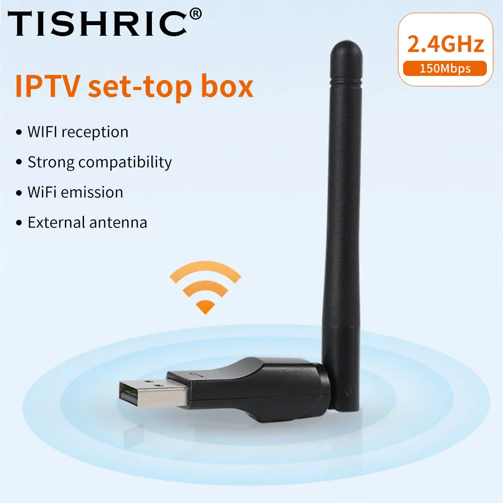 TISHRIC-antena externa de recepción WIFI para PC, tarjeta de red