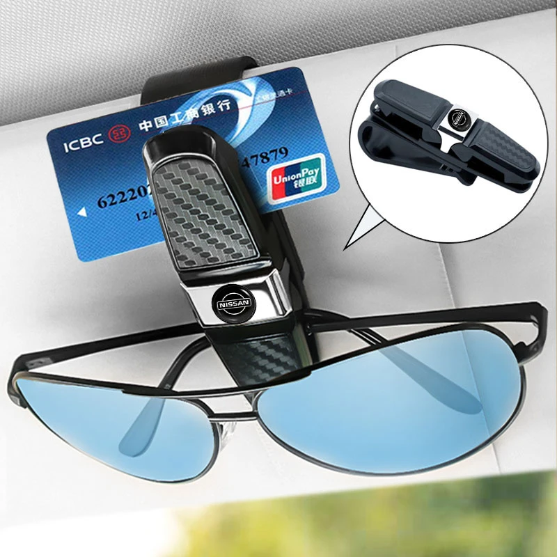 1PCS Car Sun Visor Glasses Holder Multi Function for Nissan Tiida Leaf