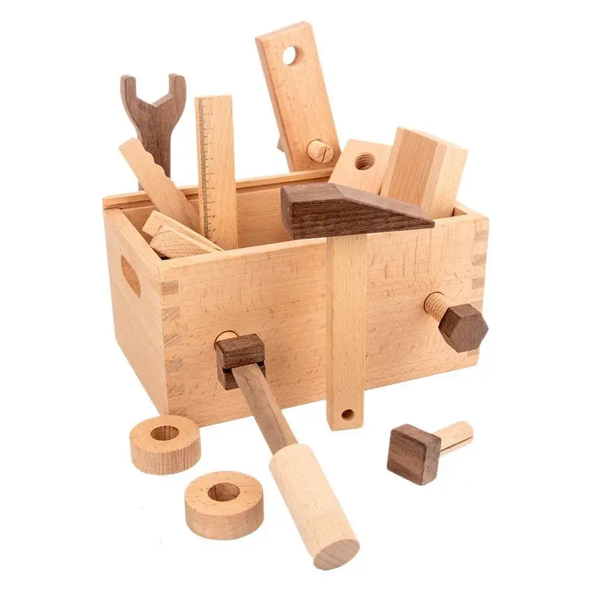 Kids Tool Set Wooden Toddler Tools Bench Montessori Toys for 2 3 4 Year Educational STEM Construction Toys Pretend Play Tool Kit