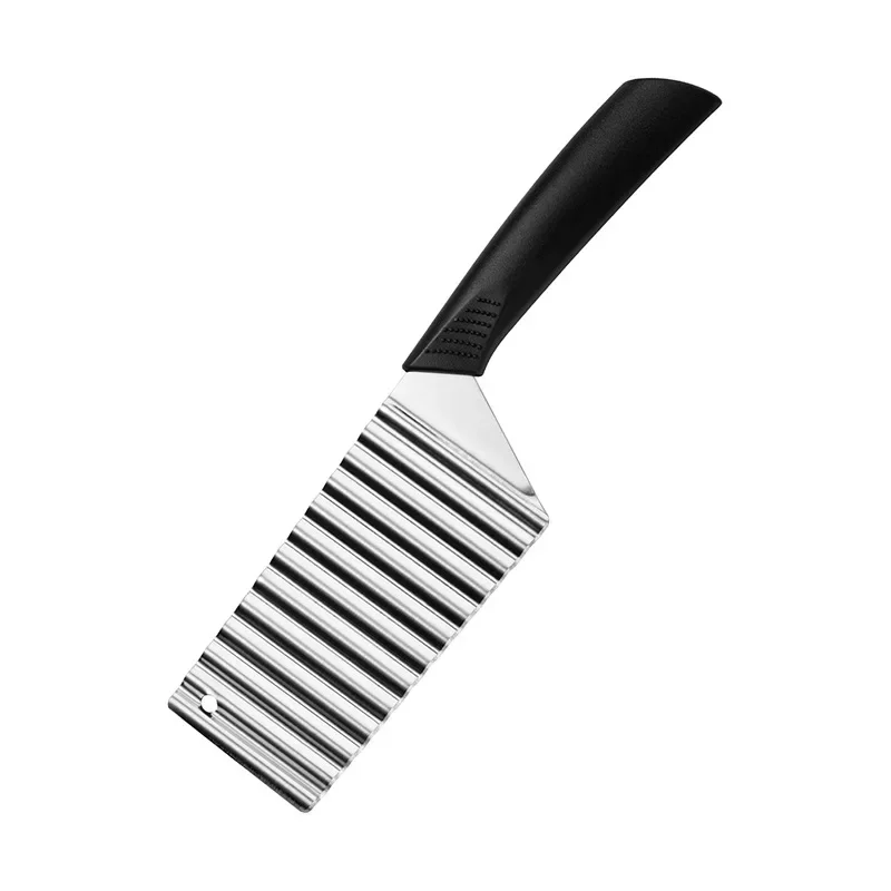 Stainless Steel Potato Chip Slicer Dough Vegetable Fruit Crinkle Wavy Kitchen Knife Cutter Chopper French Fry Maker Tools