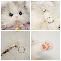 Cute Simulated Cat Designer Backpack Women Kawaii Soft Plush Trendy Backpack Purse for Woman School Bag Gift for Girls - Image 5