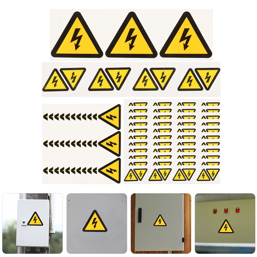 Warning Sticker High Voltage Signs Electric Fence Labels Caution Decal Roadway Safety Traffic Signal Danger Notice 24 Pcs