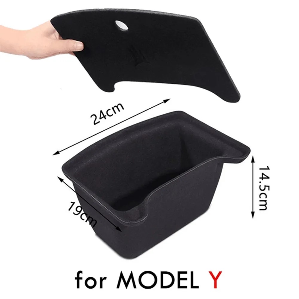 YZ For Tesla Model 3 Medel Y Storage Box Center Armrest Hidden Box Cup Holder Organizer 2023 2022 Car Accessories