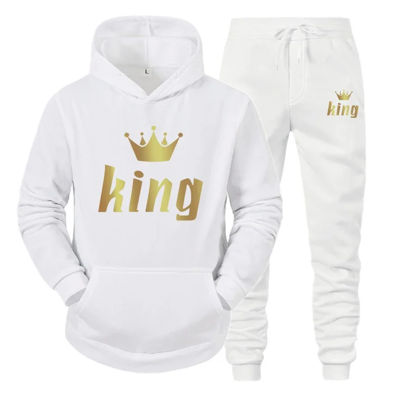 CARTELO Ricamo nuovo stile due pezzi set felpa con cappuccio + pantaloni tuta da uomo tute felpe