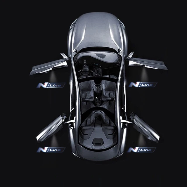 현대 N라인 로고 LED 자동차 문 환영 조명: 차량 개성 표현