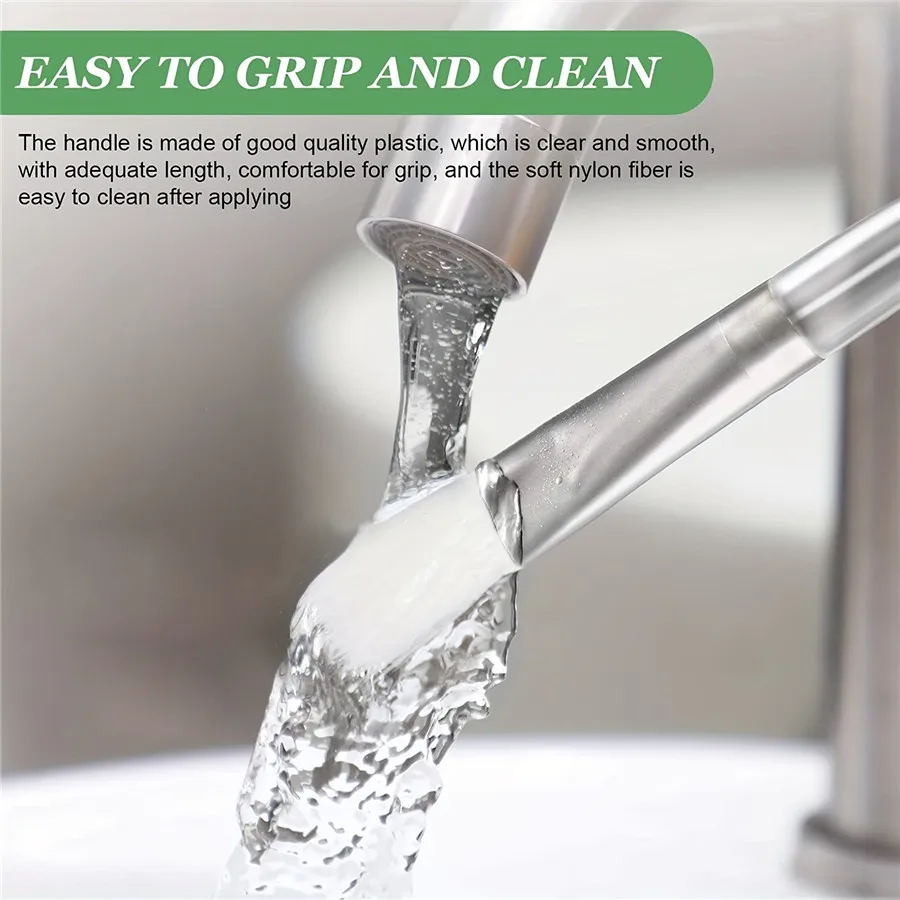 6pcs set of facial mask brushes, facial application brushes, beautician brushes with hollow transparent plastic handles