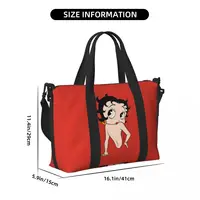 Feriales Cartoon Girl “B-Bettys” Reisetasche – XXL Kapazität – Stylische Tragetasche für Strand, Sport, Yoga & Shopping 1