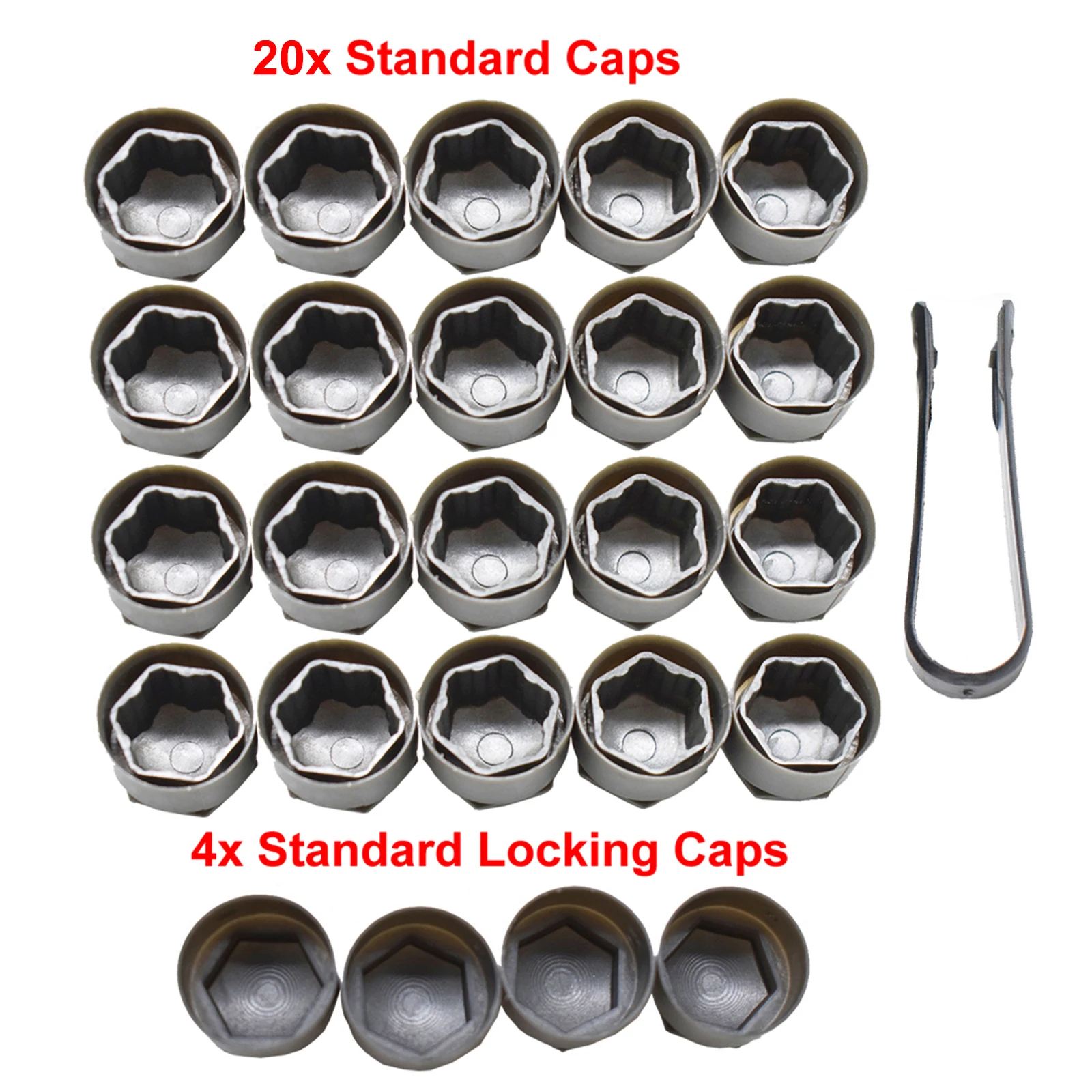 Car Wheel Nut Caps Accessories Auto Tyre Hub Screw Anti-Rust Protection Vehicle Bolts Studs Cover 24x For Audi A4 A6 Q3 Q5