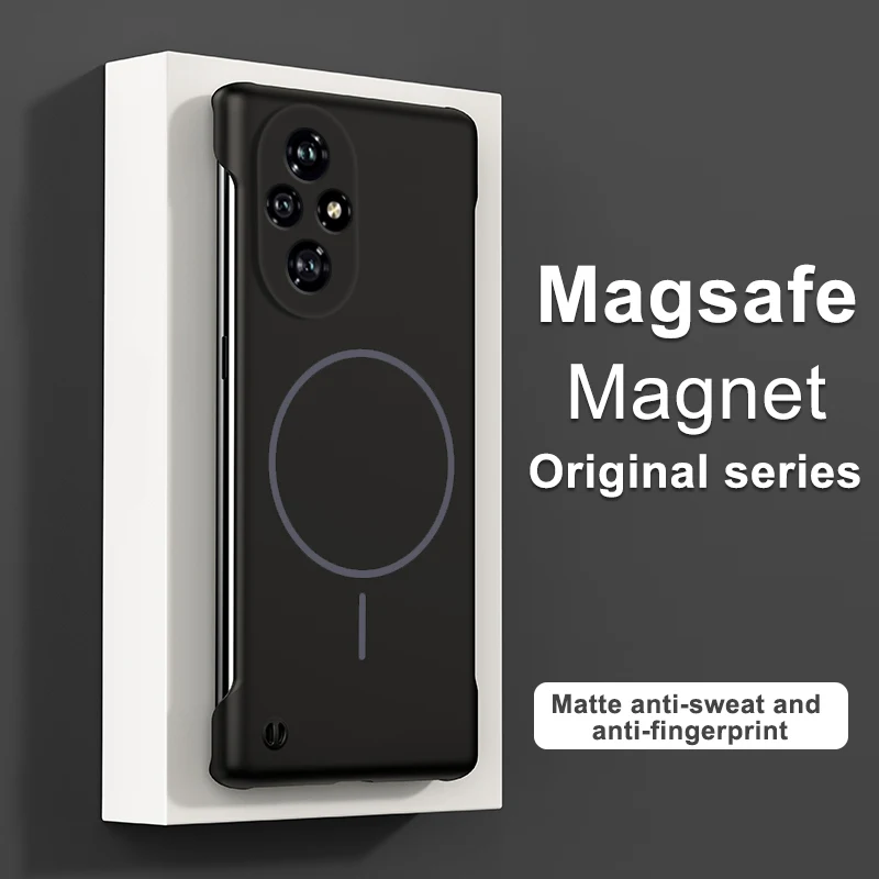 Frameless Magnetic Wireless Charging Slim Hard Phone Case