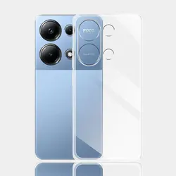 Crystal Clear Soft Silicone Shockproof Case - Ultra-Durable Protective Cover for Poco M6 5G (Clear)